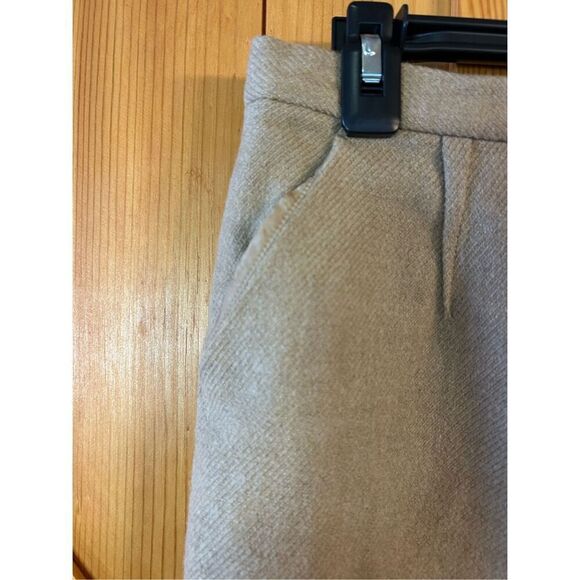 BCBG Maxazria Skirt Womens 8 Tan Wool Straight Pencil Classic Career Pockets (83 - Picture 2 of 5